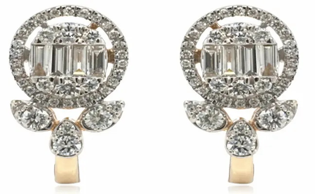 0.73 ct The Near-Carat Glimmer  Natural Diamond Earrings in White Gold