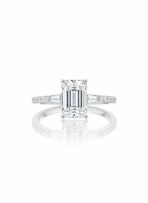 0.68 ct The Near-Three-Quarter Radiance Natural Diamond Ring in White Gold
