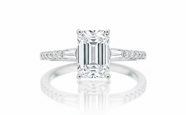 0.68 ct The Near-Three-Quarter Radiance Natural Diamond Ring in White Gold