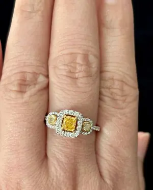 0.97 cts Near-Carat Perfection Natural Diamond Ring in Bright White Gold