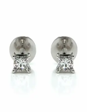 Delicate Dazzle 0.38 CTW Natural Diamond Studs in Sleek White Gold