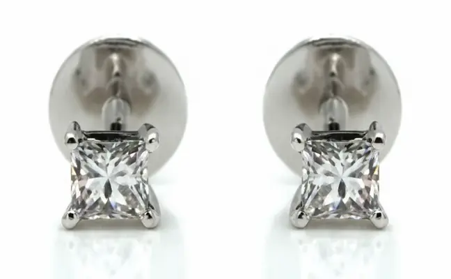 Delicate Dazzle 0.38 CTW Natural Diamond Studs in Sleek White Gold