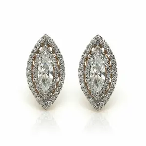 0.93 TCW Diamond Earrings - Pristine White Gold Elevate your style with the cool elegance of white gold and the brilliance
