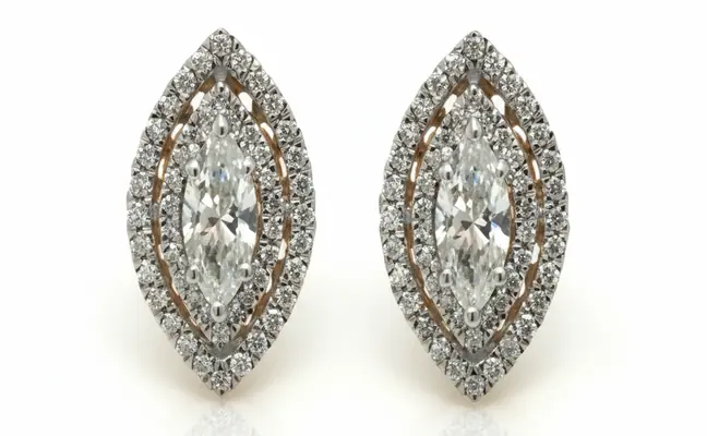 0.93 TCW Diamond Earrings - Pristine White Gold Elevate your style with the cool elegance of white gold and the brilliance