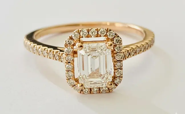 Near-Carat Romance 0.93 CT Natural Diamond Ring in Solid Rose Gold