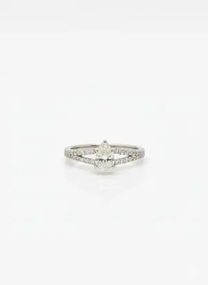 Icy Brilliance: 0.74 Carat Natural Diamond Solitaire Ring