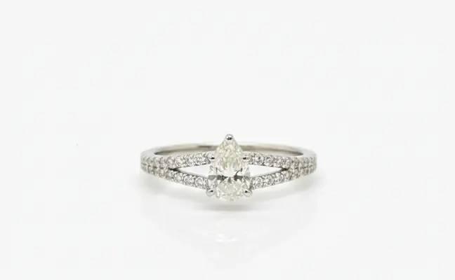 Icy Brilliance: 0.74 Carat Natural Diamond Solitaire Ring