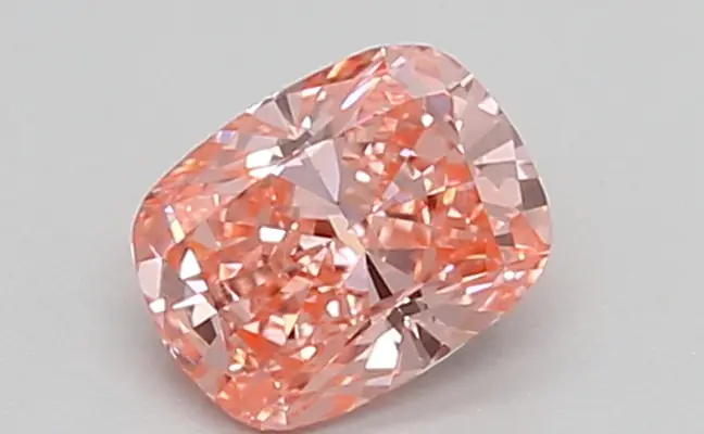 0.51ct FANCY VIVID  PINK VVS2 Cushion (IGI)