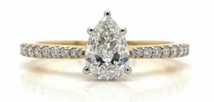 0.91 CT Natural Diamond Solitaire Ring in Arctic White Gold diamond jewelry