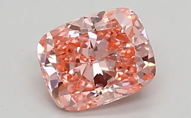 0.51ct FANCY VIVID  PINK VVS2 Cushion (IGI)