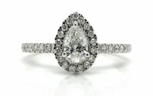 Classic 0.58 Carat Natural Diamond Solitaire Ring in (18K) White Gold