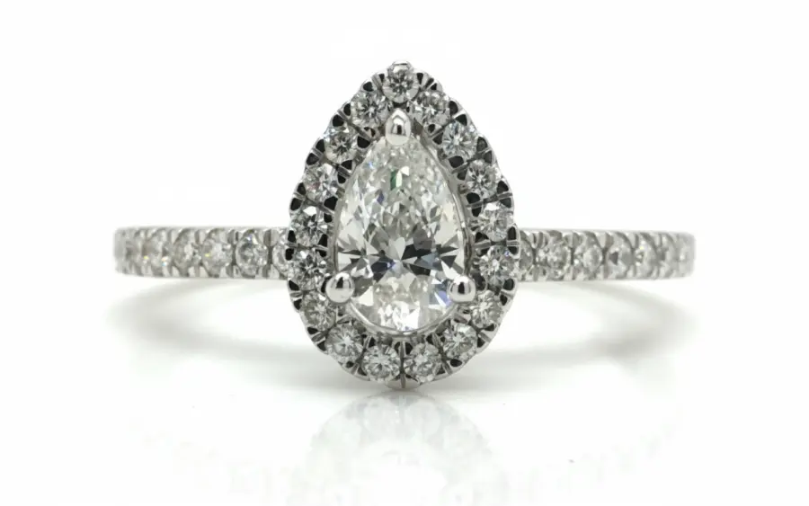 Classic 0.58 Carat Natural Diamond Solitaire Ring in (18K) White Gold