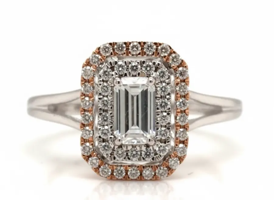 0.43 CT Natural Diamond Solitaire Ring - White Gold,Sweet Sparkle