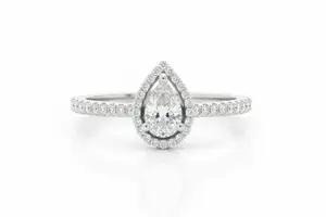 Dainty 0.51 CT Natural Diamond Solitaire Ring - Solid White Gold