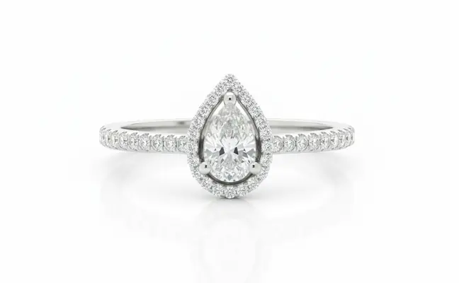 Dainty 0.51 CT Natural Diamond Solitaire Ring - Solid White Gold