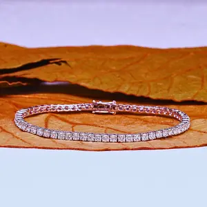 Round Cut Lab Grown Diamond Tennis Bracelet