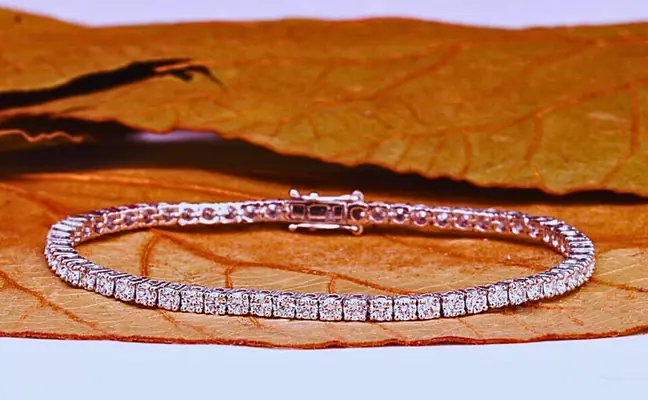 Round Cut Lab Grown Diamond Tennis Bracelet
