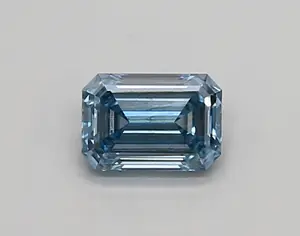 0.40ct FANCY VIVID  BLUE VS1 Emerald (IGI)