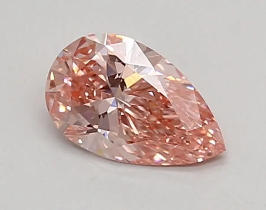 0.40ct FANCY VIVID  PINK VVS2 Pear (IGI)