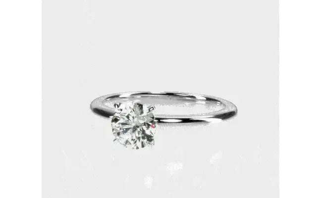 1 Carat Perfect Round Cut Diamond Solitaire Ring - CaratX Engagement Solitaire Rings