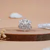 Brilliant Pear & Round Cut Cluster Floral Lab Diamond Ring, image 1