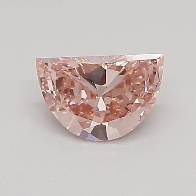 0.38ct FANCY VIVID  PINK VVS2 Half Moon (IGI)