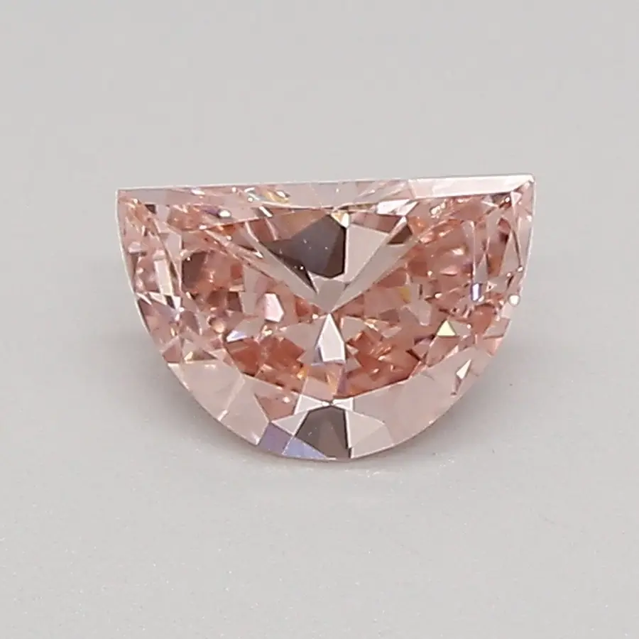 0.38ct FANCY VIVID  PINK VVS2 Half Moon (IGI)