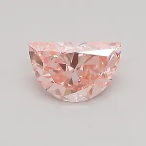 0.36ct FANCY VIVID  PINK VVS2 Half Moon (IGI)