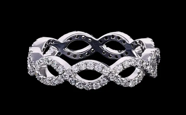 Infinity Twist Lab Grown Diamond Eternity Ring