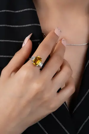 Round Ruby Lab Grown Diamond Engagement Ring