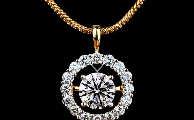 Luxury Round Solitaire Halo Lab Grown Diamond Pendant