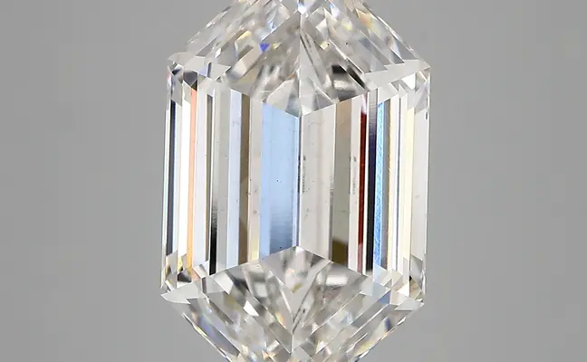7.62ct F VS2 Long Hexagon (IGI)