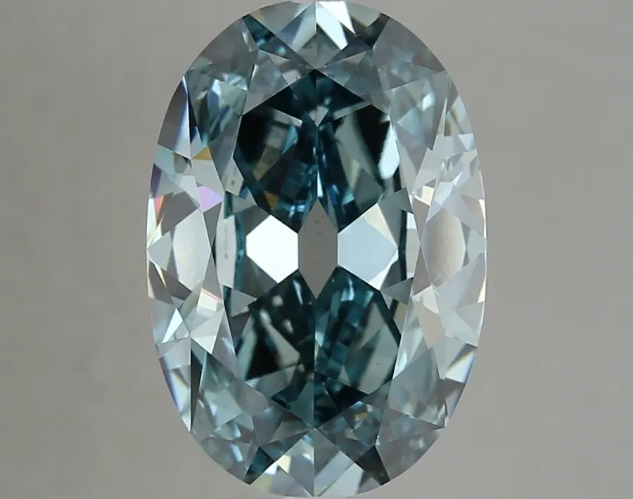 7.02ct FANCY VIVID  BLUE VS2 Oval Old Miner (IGI)