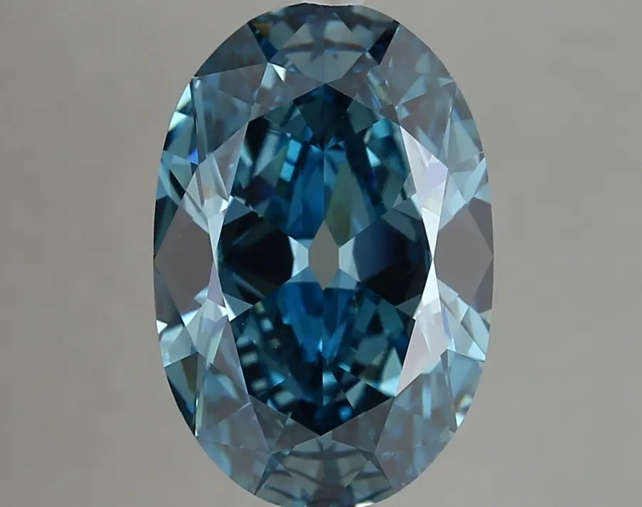 6.53ct FANCY VIVID  BLUE VS1 Oval Old Miner (IGI)