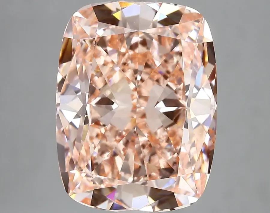 6.16ct FANCY VIVID  PINK VVS2 Cushion (IGI)