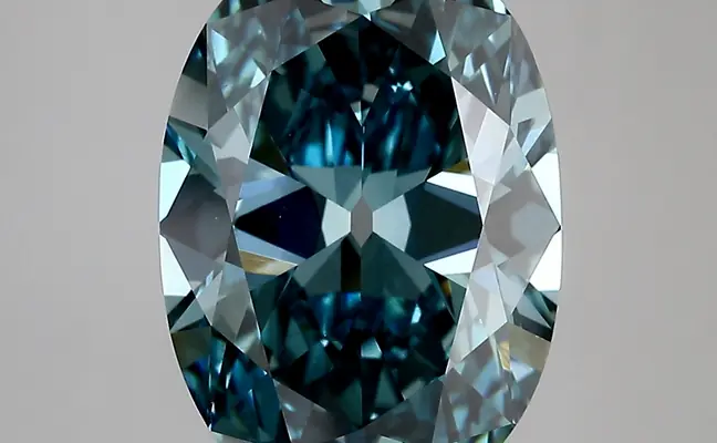 5.35ct FANCY VIVID  BLUE VS1 Oval Old Miner (IGI)