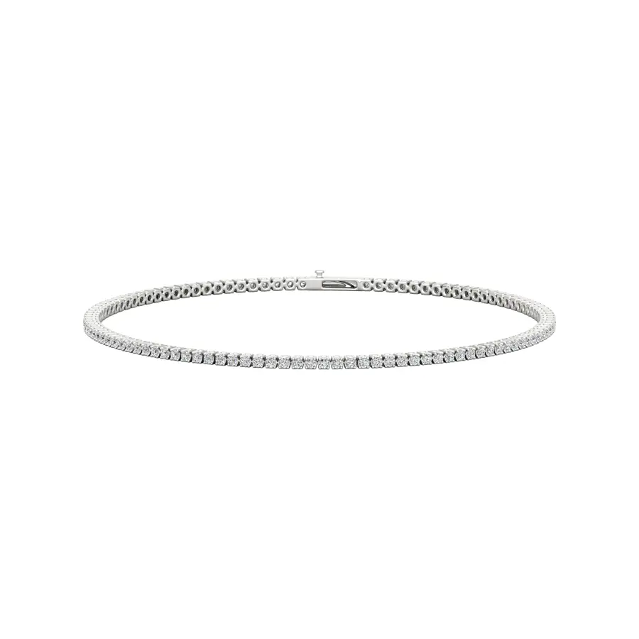 Four Prong 1 CT TW Natural Diamond Tennis Bracelet