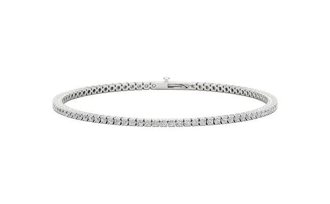 Four Prong 1.25 CT TW Natural Diamond Tennis Bracelet