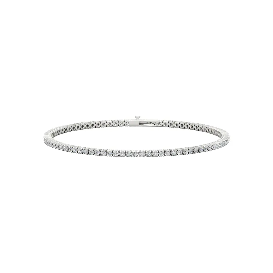 Four Prong 1.25 CT TW Natural Diamond Tennis Bracelet