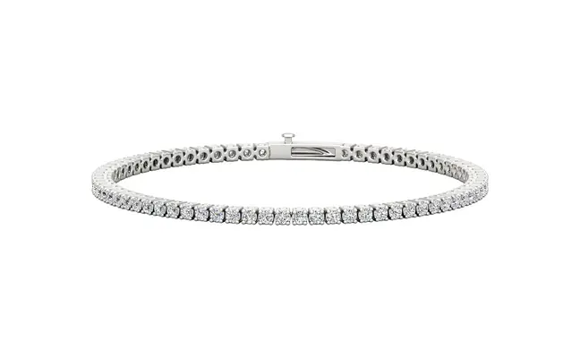 Four Prong 1.5 CT TW Natural Diamond Tennis Bracelet
