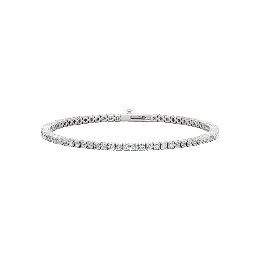 Four Prong 1.5 CT TW Natural Diamond Tennis Bracelet