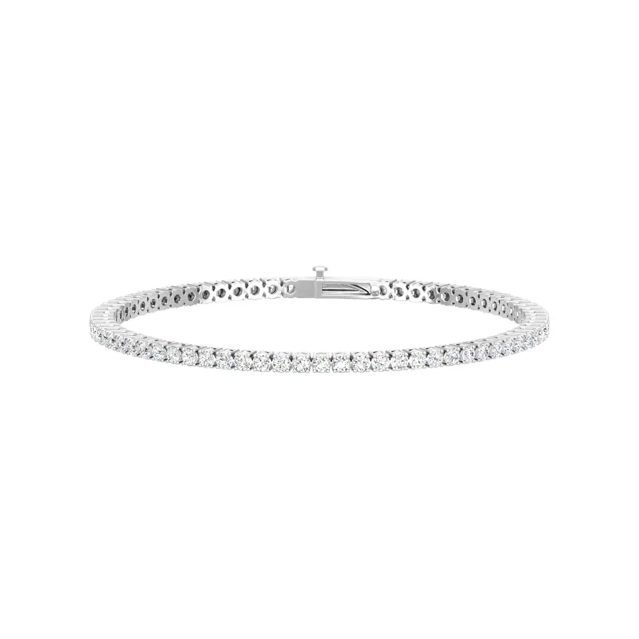 Four Prong 2 CT TW Natural Diamond Tennis Bracelet