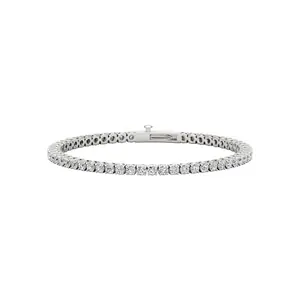 Four Prong 2.5 CT TW Natural Diamond Tennis Bracelet