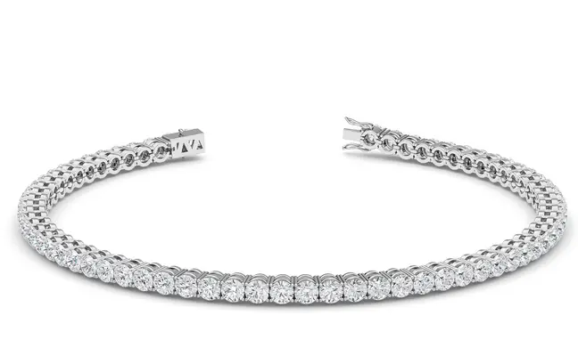 Four Prong 3 CT TW Natural Diamond Tennis Bracelet
