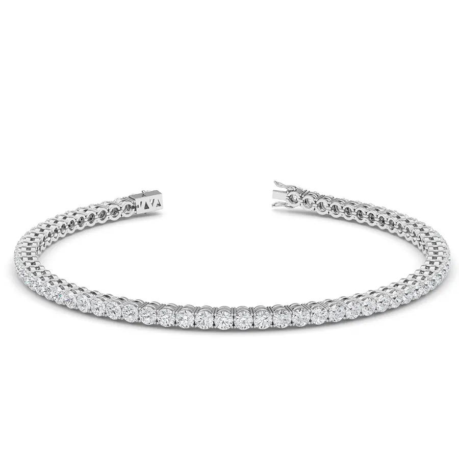 Four Prong 4 CT TW Natural Diamond Tennis Bracelet