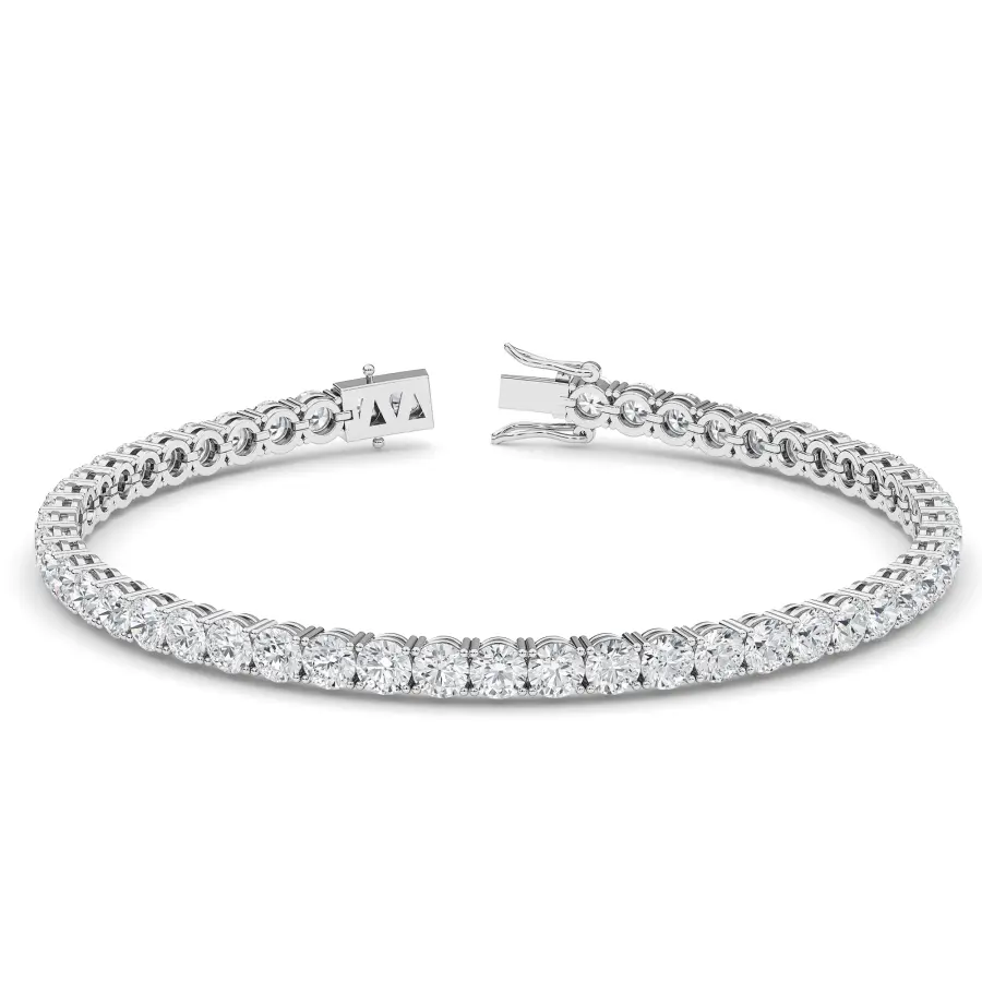 Four Prong 8 CT TW Natural Diamond Tennis Bracelet