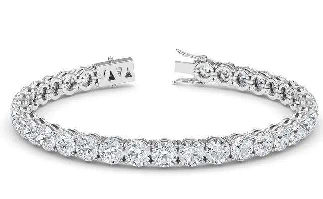 Four Prong 12 CT TW Natural Diamond Tennis Bracelet