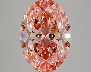 4.49ct FANCY VIVID  PINK VS1 Oval (IGI)