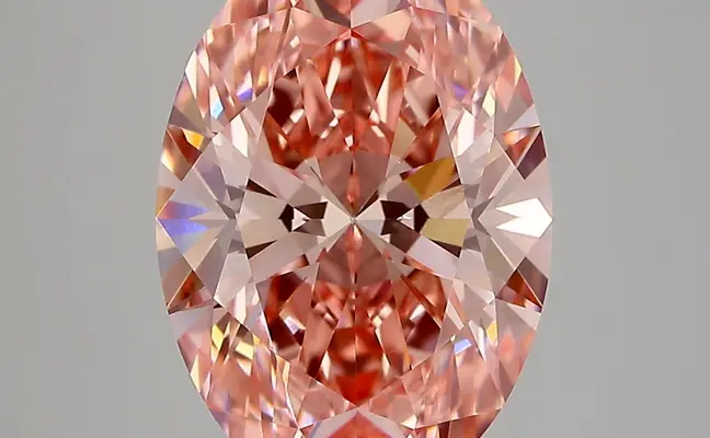 4.49ct FANCY VIVID  PINK VS1 Oval (IGI)