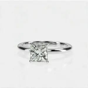 💎 2.00 Carat Princess Cut Diamond Solitaire Ring | CaratX Engagement Ring Collection 💎